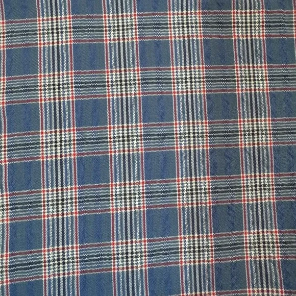 Penguin Munsingwear Shirt Mens 16 34/35 Large Blue Red Plaid Heritage Slim Fit - Picture 3 of 10